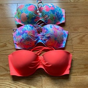 🧡Victoria’s Secret bandeau bikini top bundle